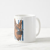 Mug K9 Police Officier Américain Drapeau Ears Up Systè (Devant droit)