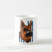 Mug K9 Police Officier Américain Drapeau Ears Up Systè (Centre)