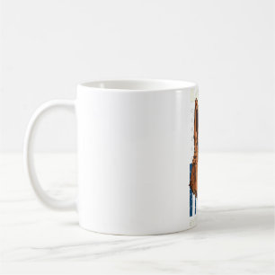 Mug K9 Police Officier Américain Drapeau Ears Up Systè