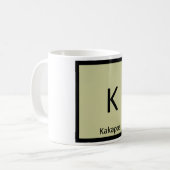 Mug K - Élément de Tableau périodique de chimie de (Devant gauche)