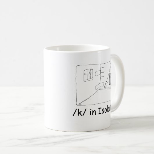 Mug K en isolation (Devant droit)
