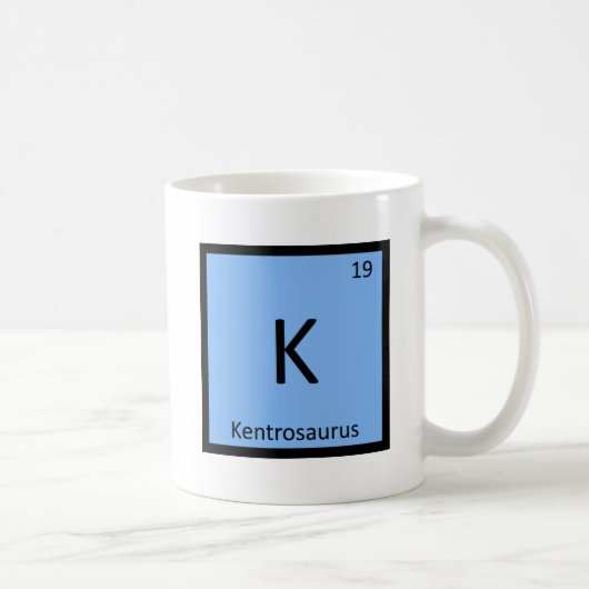 Mug K - Kentrosaurus Chimie Symbole de dinosaure (Droite)