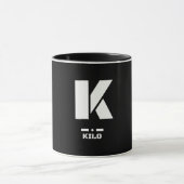 Mug K(Kilo) OTAN Alphabet phonétique et code morse (Centre)