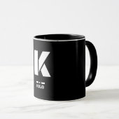 Mug K(Kilo) OTAN Alphabet phonétique et code morse (Devant droit)