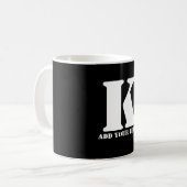 Mug K  Monogramme Classique Tendance Modèle de Mariage (Devant gauche)