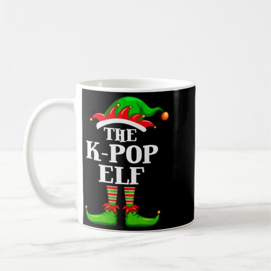 Mug K-p Elf Matching Family Group Christmas Party Pyja (Gauche)