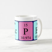 Mug Kacper (tasse de nom de table périodique) (Devant droit)