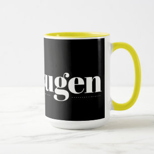 Mug Kaffesugen Musique noire et jaune