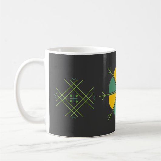 Mug Kafijai de rakstiem de latviesu de Kruze AR (Gauche)