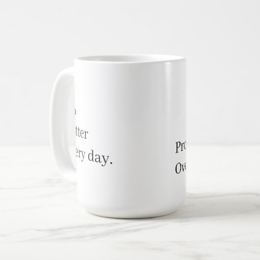 Mug Kaizen : Progrès plutôt que perfection (Devant gauche)