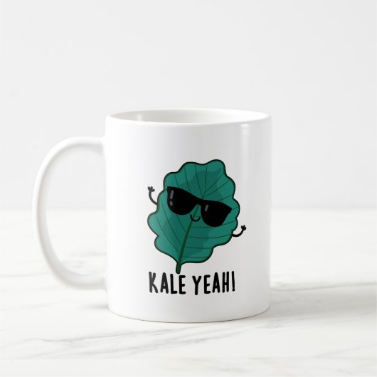 Mug Kale Ouais Funny Veggie Pun (Gauche)