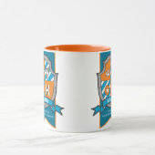 Mug Kaleb lettre K crête orange nom turquoise signific (Centre)