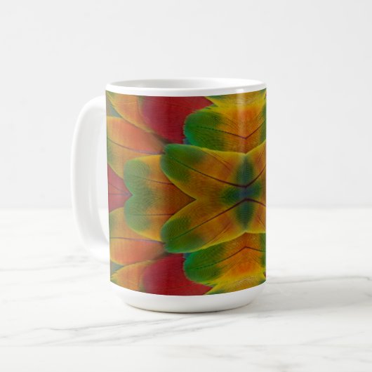 Mug Kaléidoscope à perroquets macaw (Devant gauche)