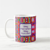 Mug Kaleidoscope Abstrait rose et orange (Gauche)