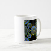 Mug Kaleidoscope bleu et jaune Imprimer (Devant droit)
