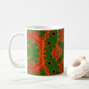 Mug Kaleidoscope classique orange et vert