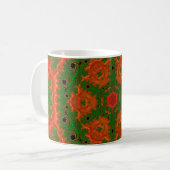 Mug Kaleidoscope classique orange et vert (Devant gauche)