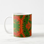 Mug Kaleidoscope classique orange et vert (Gauche)