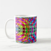 Mug Kaleidoscope de couleur Texte personnalisé Monogra (Gauche)