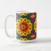 Mug Kaléidoscope de fleurs dorées (Gauche)