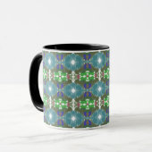Mug Kaléidoscope de la marée émeraude (Devant gauche)
