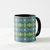 Mug Kaléidoscope de la marée émeraude (Devant droit)