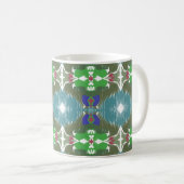 Mug Kaléidoscope de la marée émeraude (Devant droit)