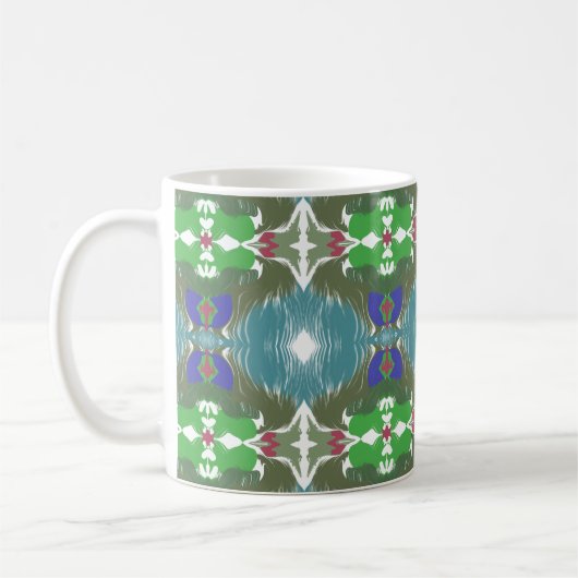 Mug Kaléidoscope de la marée émeraude (Gauche)