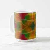 Mug kaléidoscope de plumes de perroquet ara (Devant gauche)