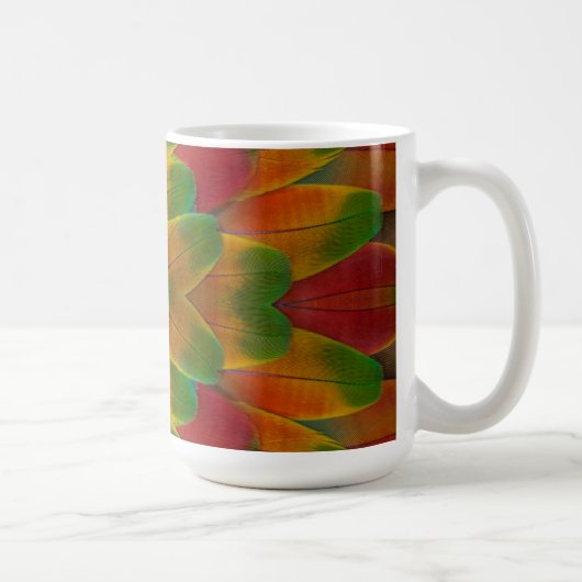 Mug kaléidoscope de plumes de perroquet ara (Droite)