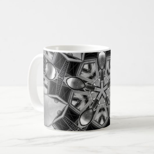 Mug Kaléidoscope étoile sombre (Devant gauche)