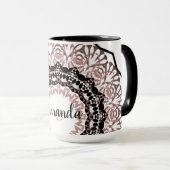 Mug Kaléidoscope, mandala (Devant droit)