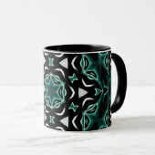 Mug kaléidoscope marocain-africain motif sombre (Devant droit)