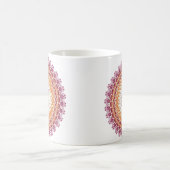 Mug Kaléidoscope orange de mandala d'élégance (Centre)