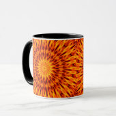 Mug Kaleidoscope Orange Flames (Devant gauche)