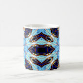 Mug Kaleidoscope psychédélique Fleur Bleu et Orange (Centre)