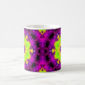 Mug Kaleidoscope psychédélique vert jaune et violet (Centre)