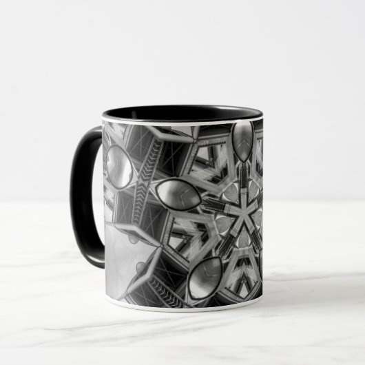 Mug Kaleidoscope Star gris foncé... (Devant gauche)