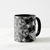 Mug Kaleidoscope Star gris foncé... (Devant droit)