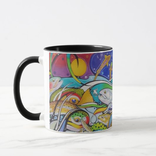Mug "Kalidescope de pêche" par Trevor Hawkins (Gauche)