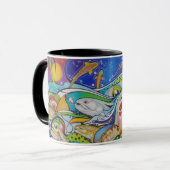 Mug "Kalidescope de pêche" par Trevor Hawkins (Devant gauche)