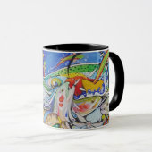 Mug "Kalidescope de pêche" par Trevor Hawkins (Devant droit)