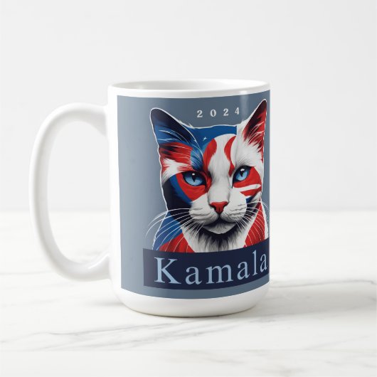 Mug Kamala Cat 2024 Démocrate des élections américaine (Gauche)
