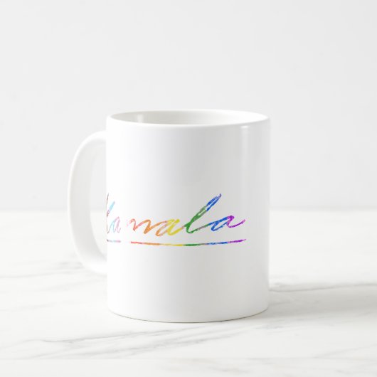Mug Kamala Cursive Signature Progress Fierté (Devant gauche)