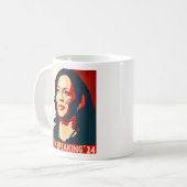 Mug Kamala Harris 2024 Drôle Je parle24 (Devant gauche)