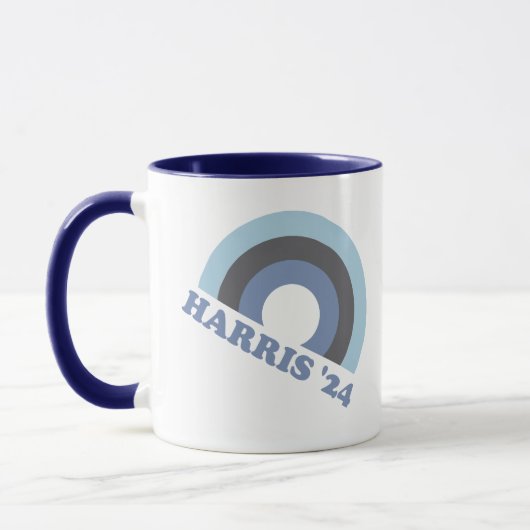 Mug Kamala Harris 2024 Retro Rainbow (Gauche)