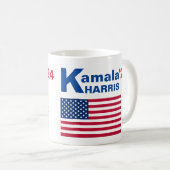 Mug Kamala Harris avec drapeau américain (Devant droit)