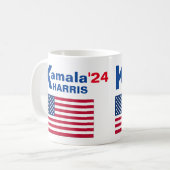 Mug Kamala Harris avec drapeau américain (Devant gauche)