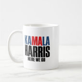 Mug Kamala Harris, On Y Va. Kamala Pour Hommes & ; (Gauche)
