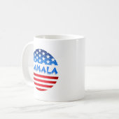 Mug Kamala Harris pour le président USA Drapeau texte  (Devant gauche)